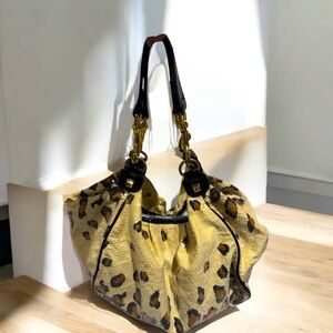Betsey Johnson Sequin Cheetah print hobo bag